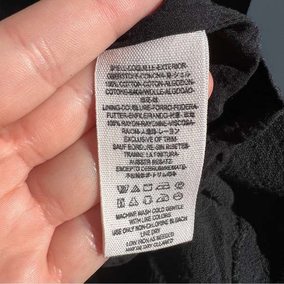 Free People Black Sleeveless Dress Size Small Crochet Detail Button Back - Picture 6 of 6